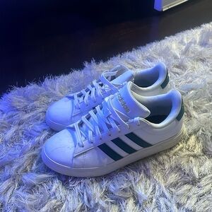Adidas White and Green Sneakers